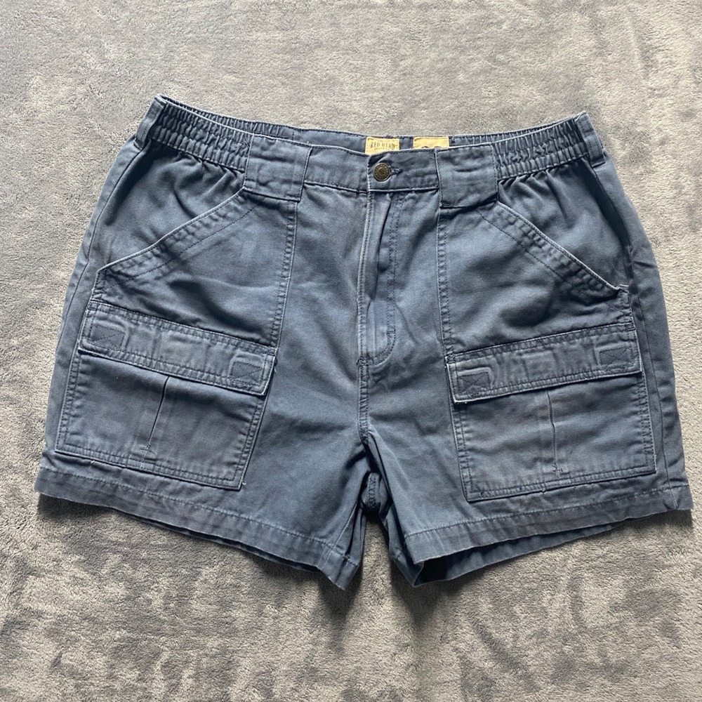 RedHead Brand Co Cargo Shorts Mens 38 Navy Blue Stretch Waist Made in 2019